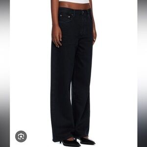 AGOLDE Low Slung Baggy Jeans in Crushed (washed black)